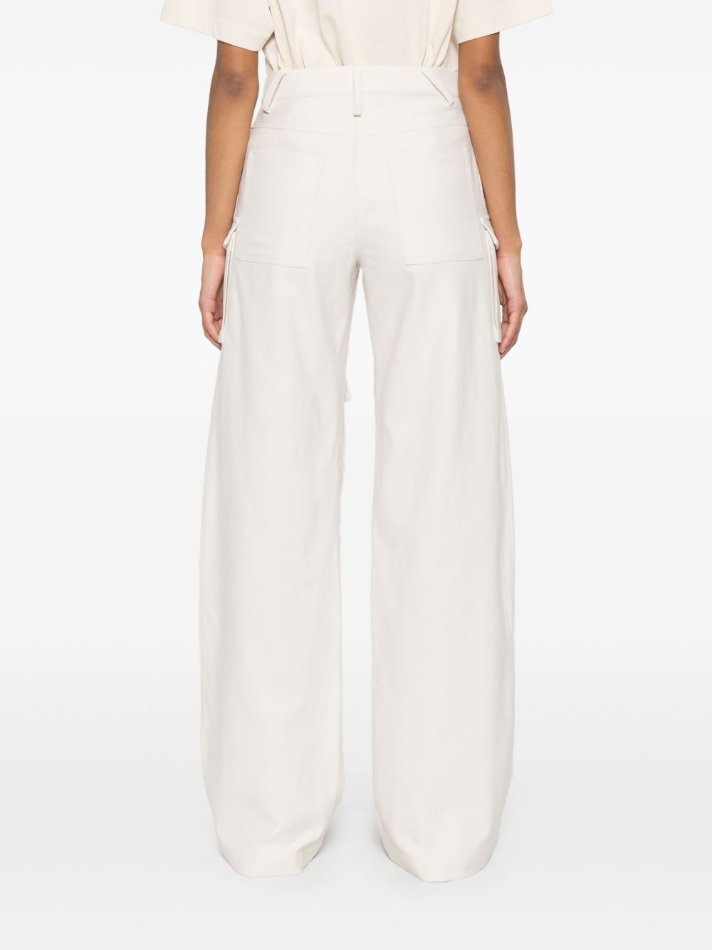 Iro Trousers Beige Cotton Lyocell