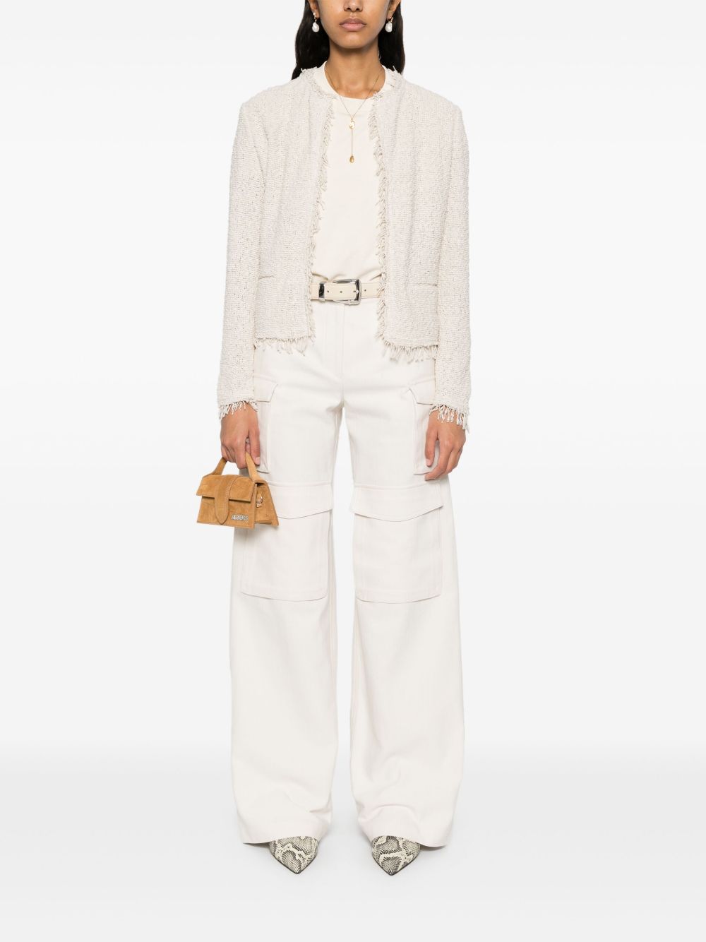 Iro Trousers Beige Cotton Lyocell
