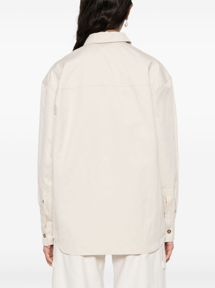 Iro Shirts Beige Cotton Linen