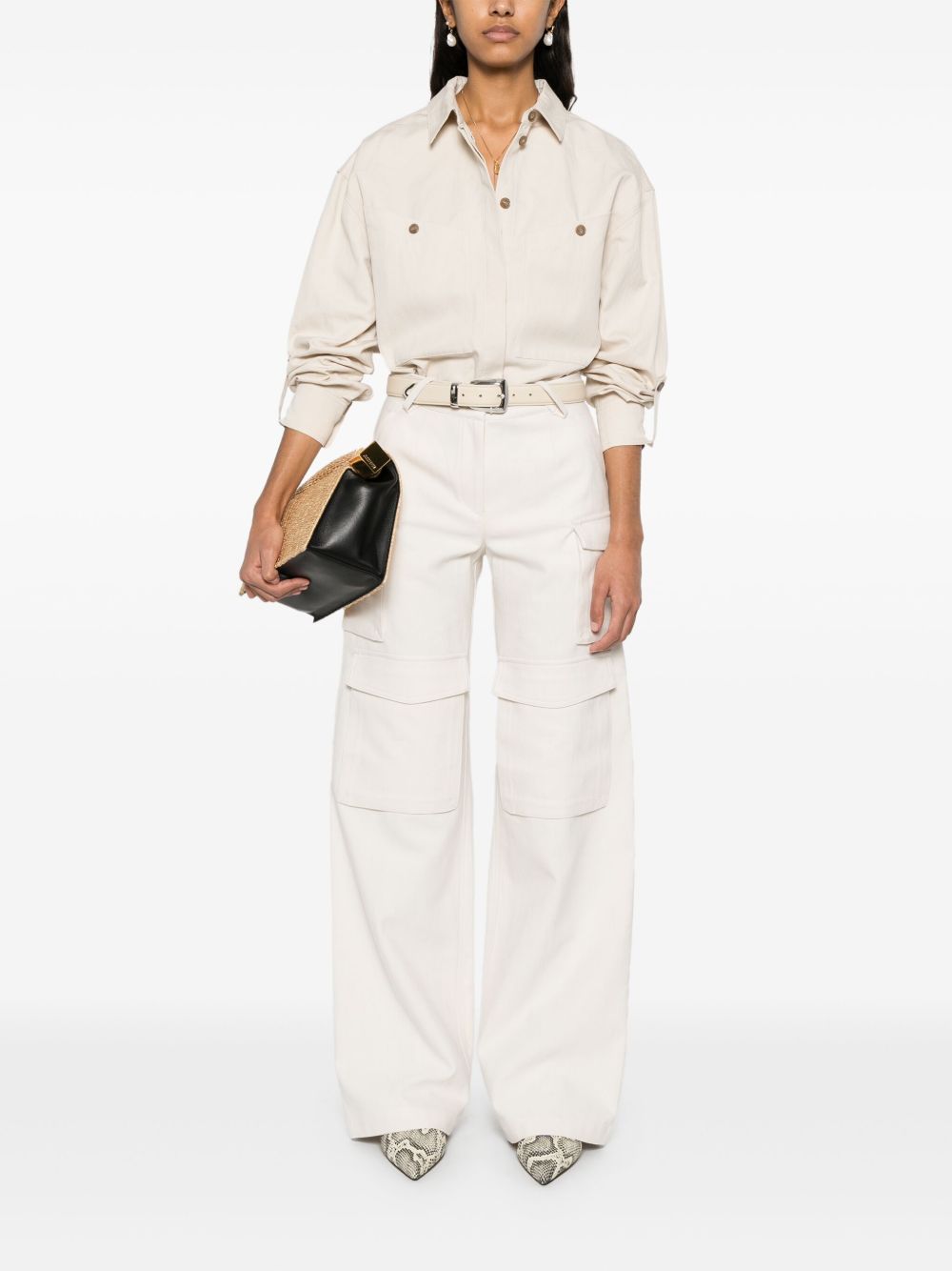 Iro Shirts Beige Cotton Linen