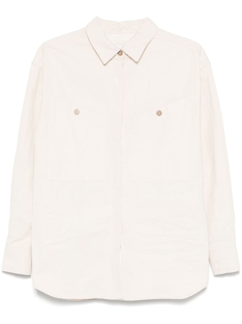 Iro Shirts Beige Cotton Linen