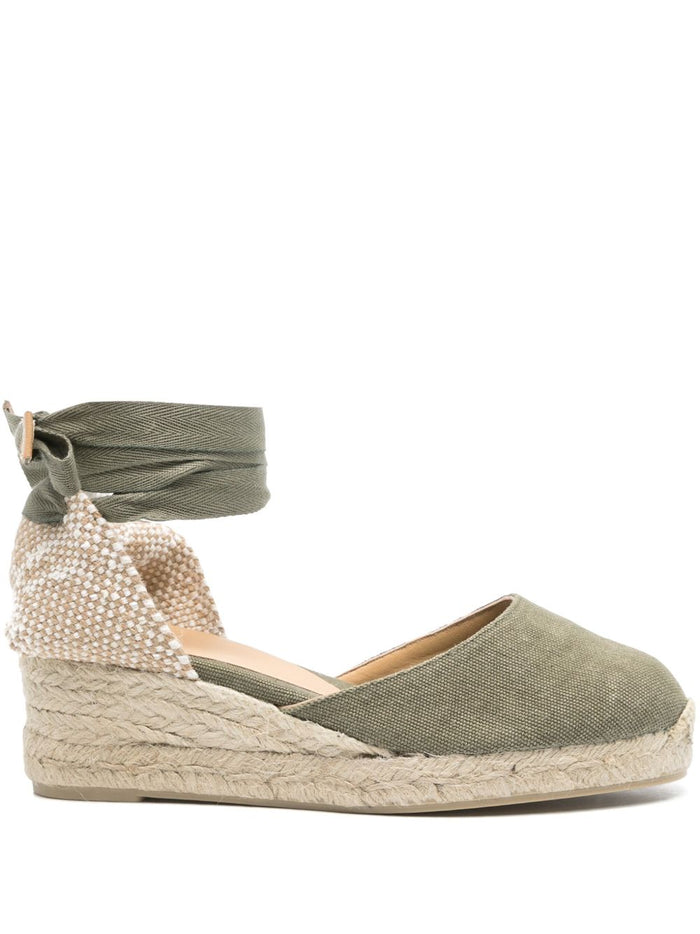 Castaner Flat shoes Green Outer: Jute