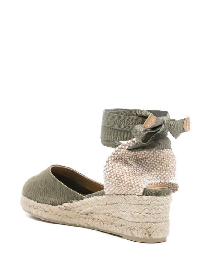 Castaner Flat shoes Green Outer: Jute