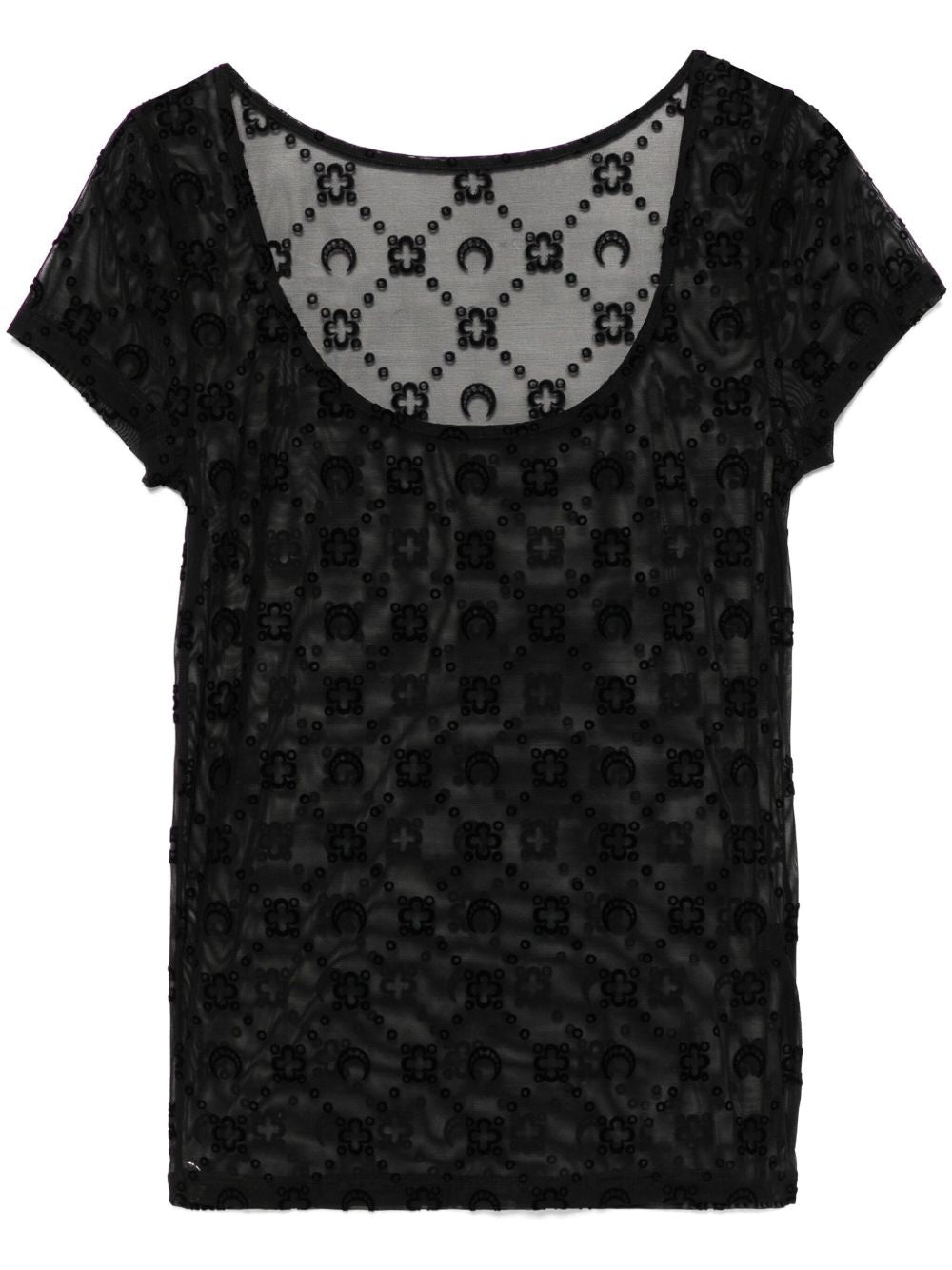 Marine Serre Top Black Recycled Polyamide