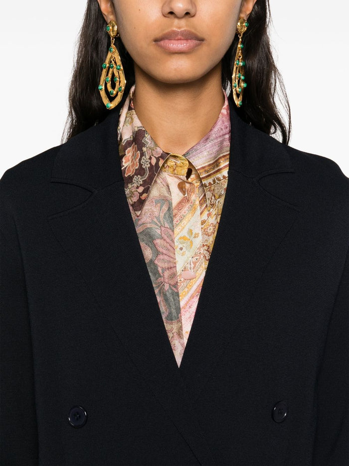 Parosh Coats Blue Viscose Polyamide