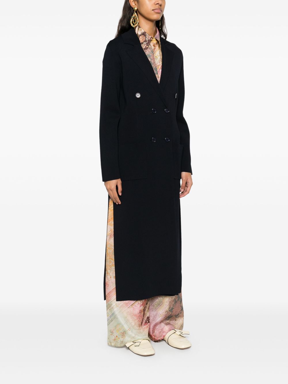 Parosh Coats Blue Viscose Polyamide