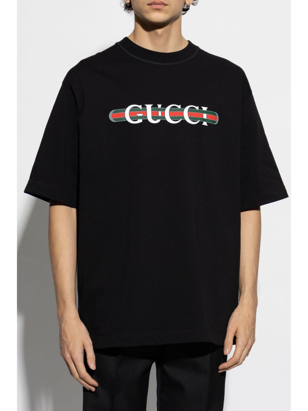 Gucci T-Shirts And Polos Black Cotton
