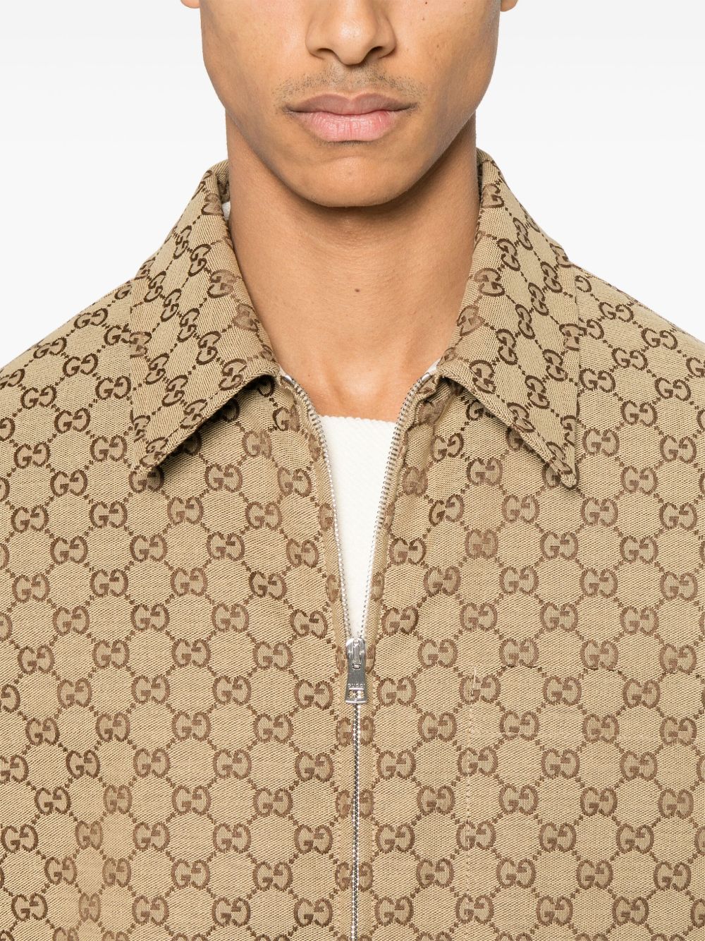 Gucci Shirts Camel Outer: Cotton