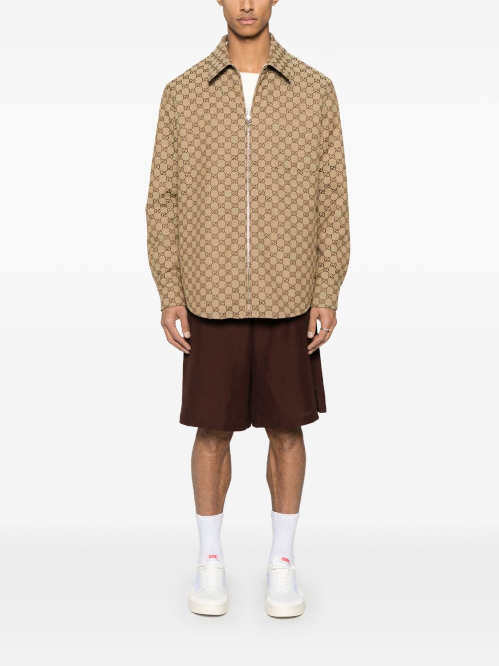 Gucci Shirts Camel Outer: Cotton