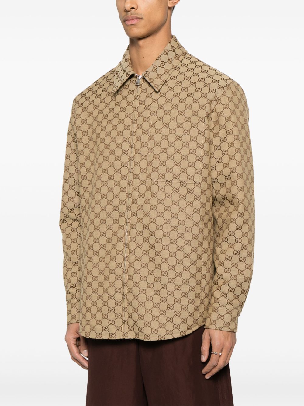 Gucci Shirts Camel Outer: Cotton