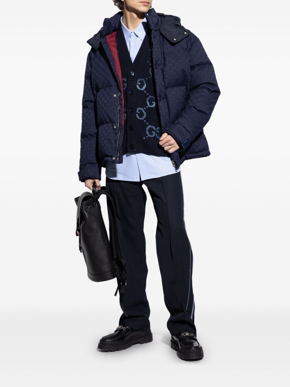 Gucci Coats Blue Outer: Cotton
