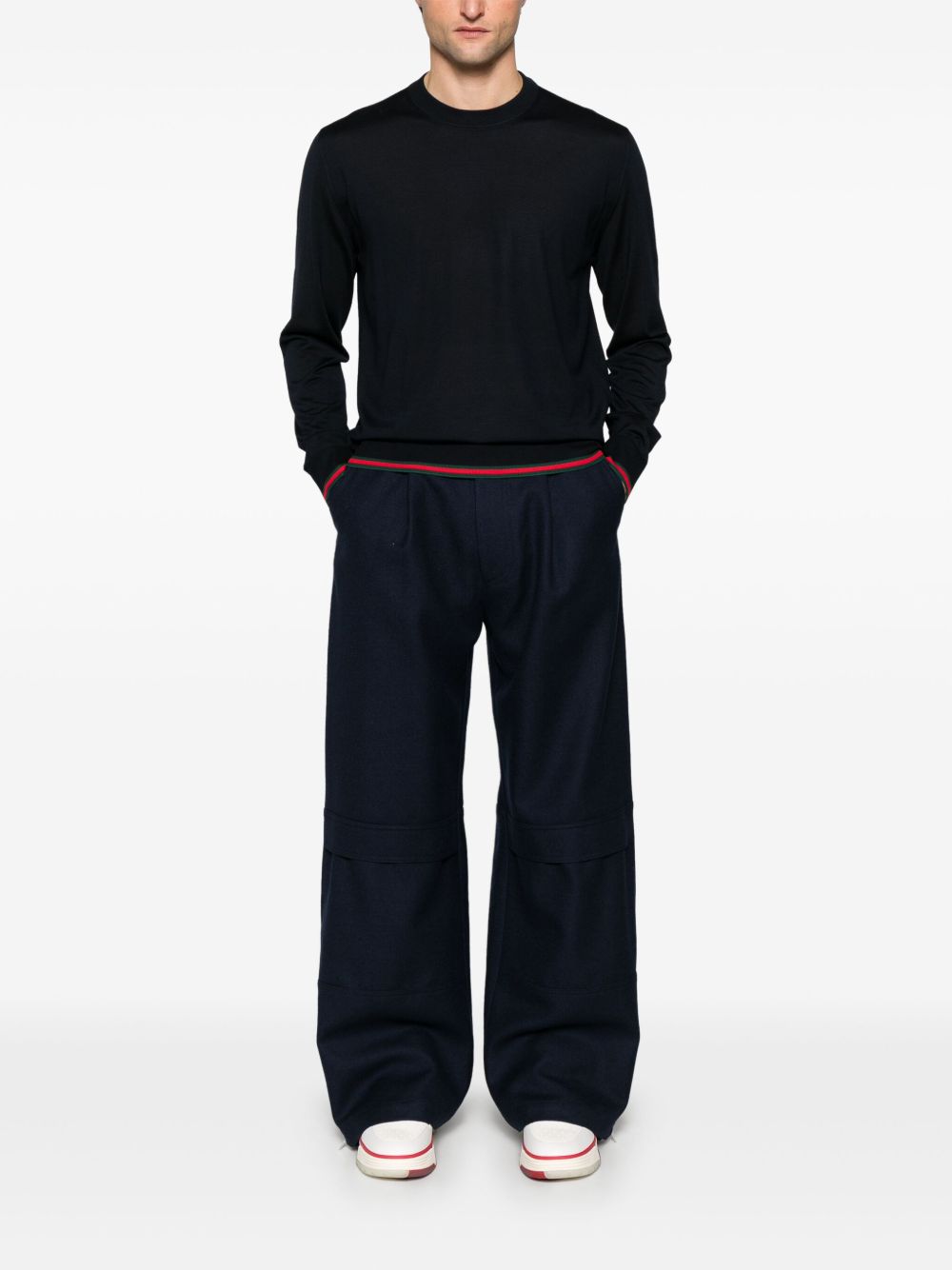 Gucci Sweaters Blue Wool