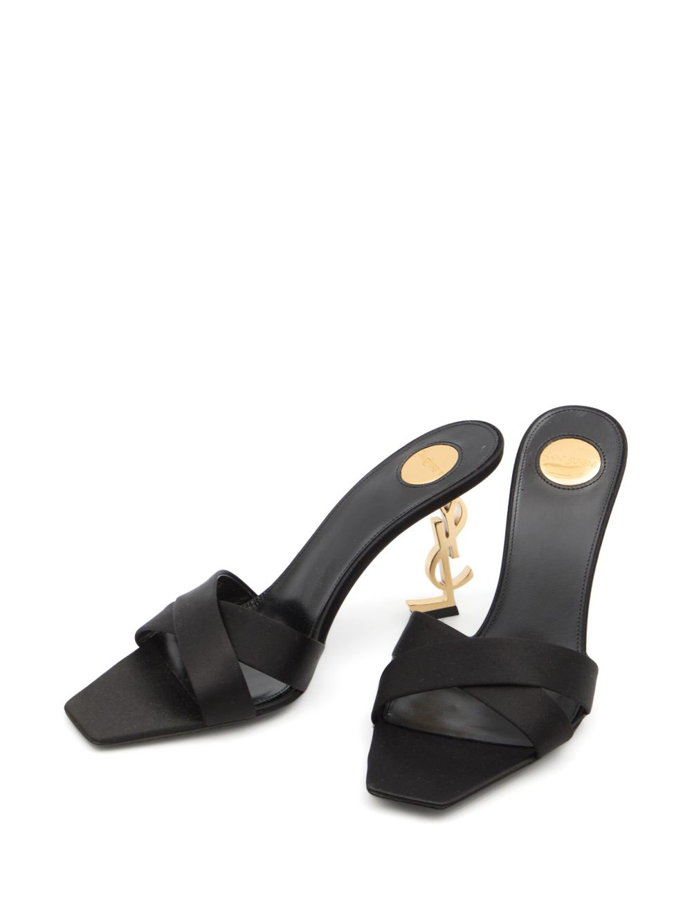 Saint Laurent Sandals Black Silk