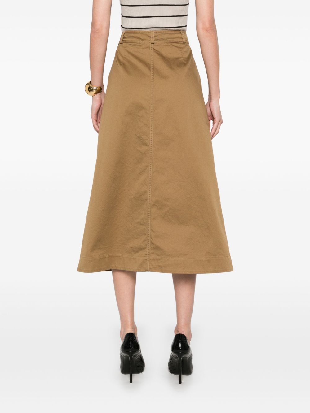 Saint Laurent Skirts Brown Cotton