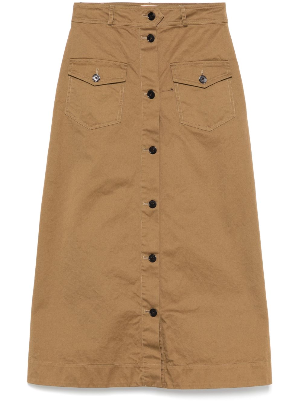 Saint Laurent Skirts Brown Cotton