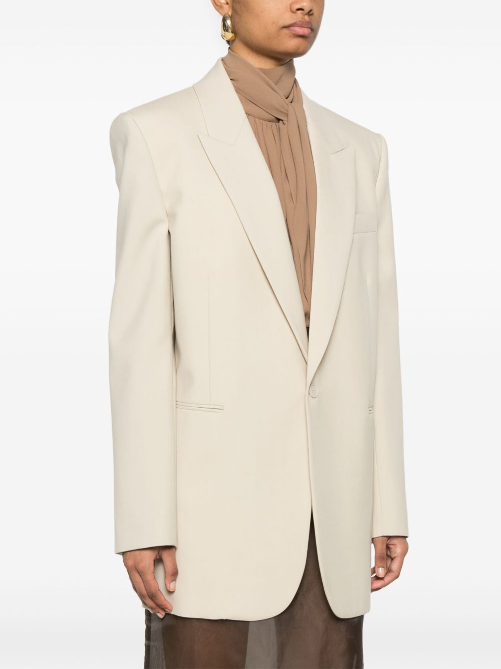 Saint Laurent Jackets Beige Lining: Silk Outer: Wool