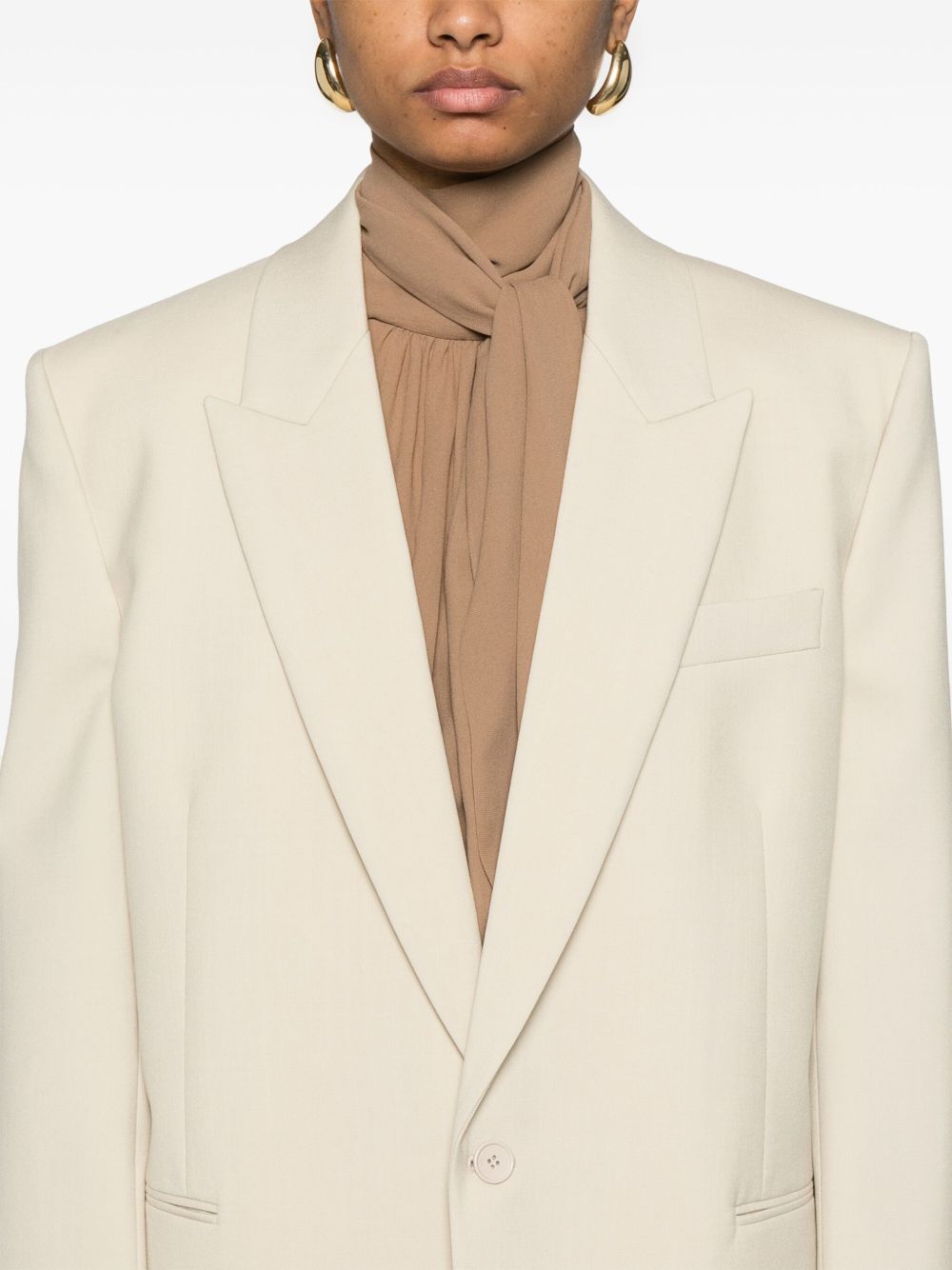Saint Laurent Jackets Beige Lining: Silk Outer: Wool