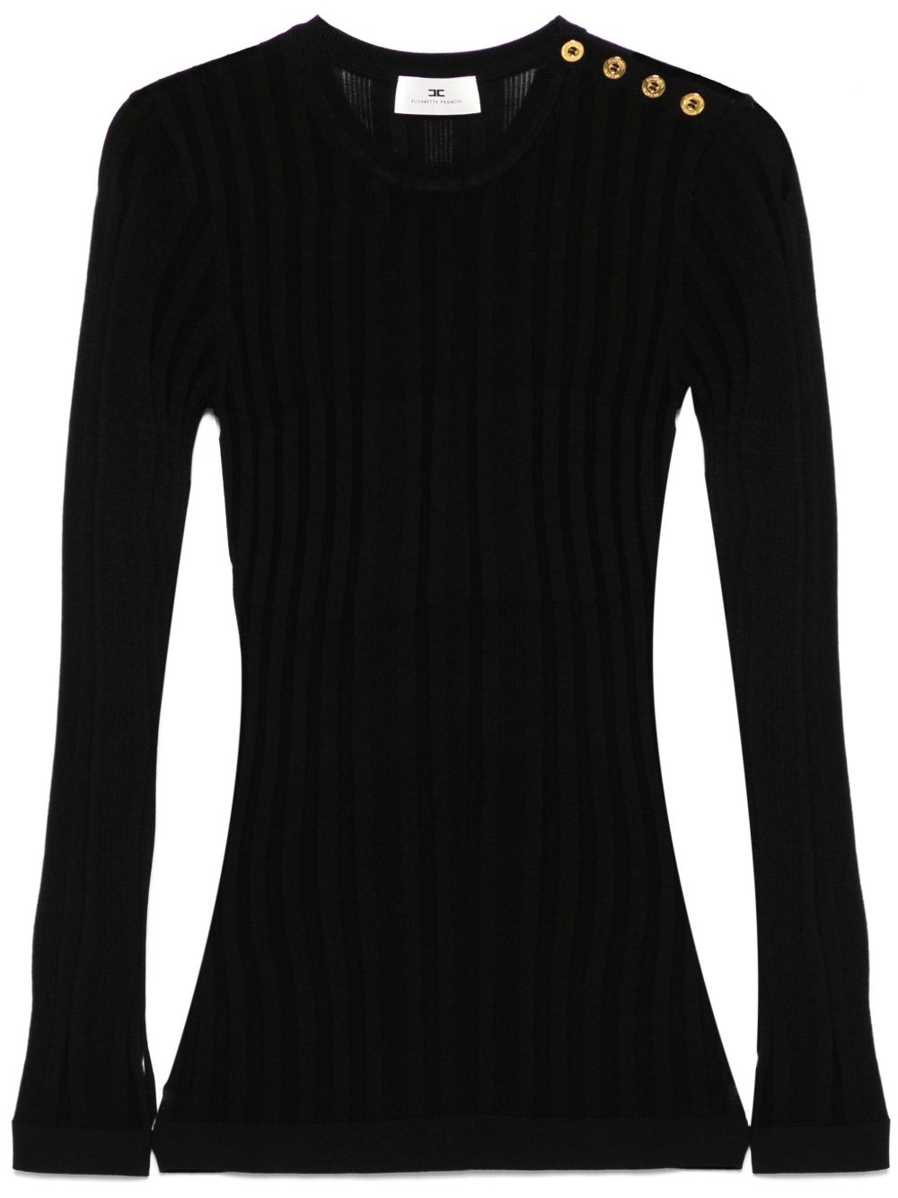 Elisabetta Franchi Sweaters Black Viscose Polyamide