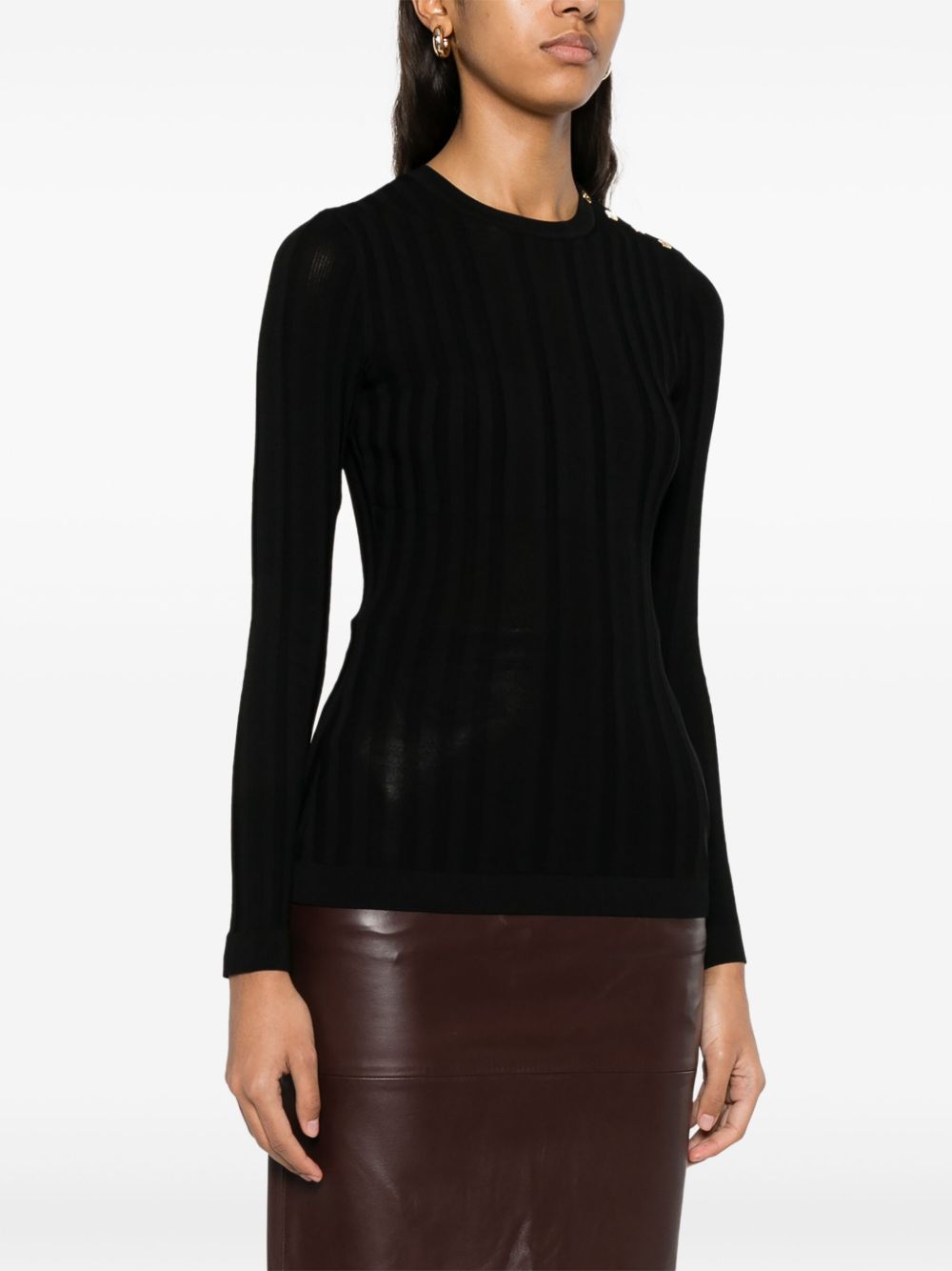 Elisabetta Franchi Sweaters Black Viscose Polyamide