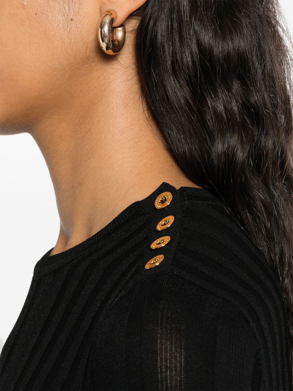 Elisabetta Franchi Sweaters Black Viscose Polyamide
