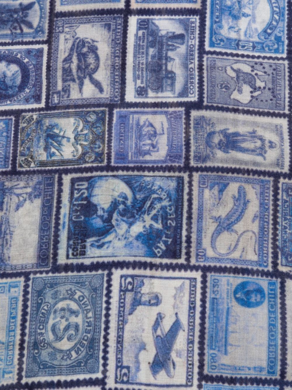 Faliero Sarti Scarfs Blue Modal Silk