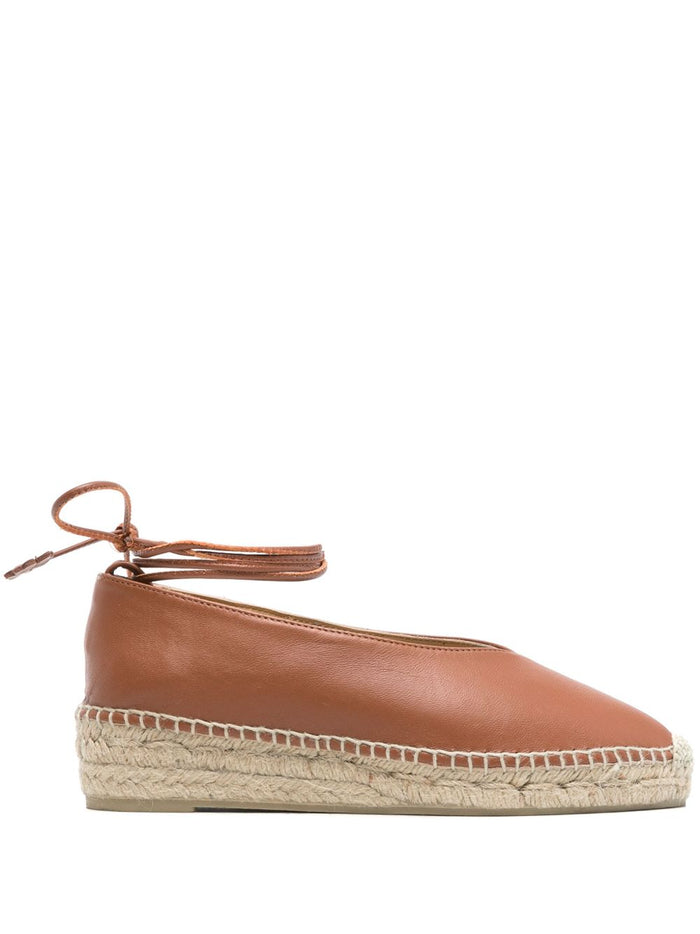 Castaner Flat Shoes Leather Brown Lining: Calf