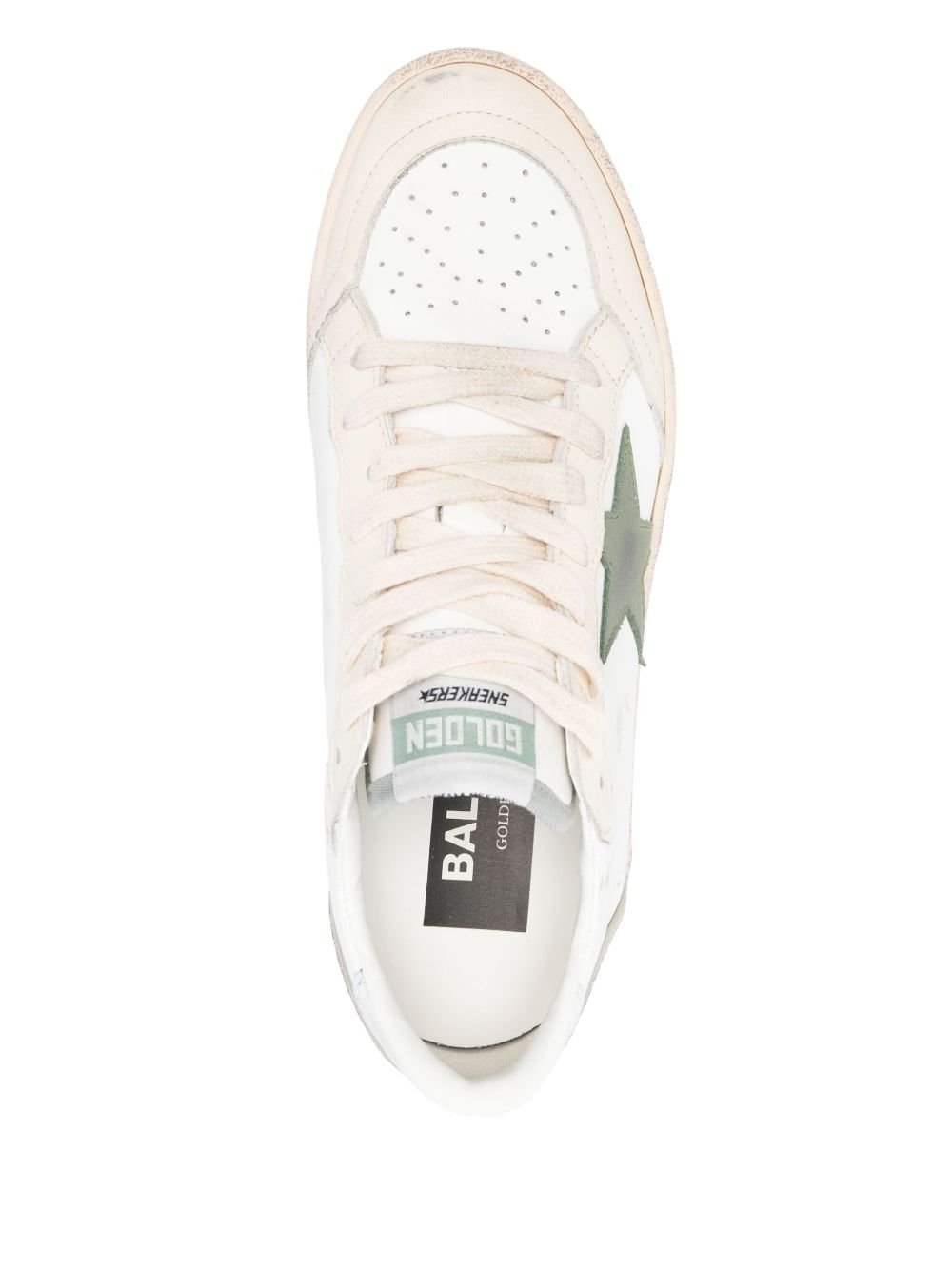 Golden Goose Sneakers Green Calf Leather