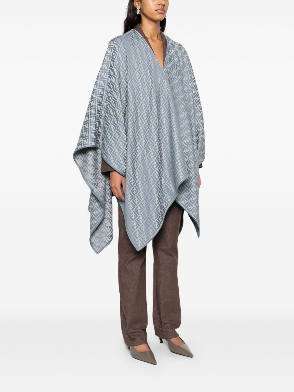 Fendi Jackets Blue Cashmere Silk