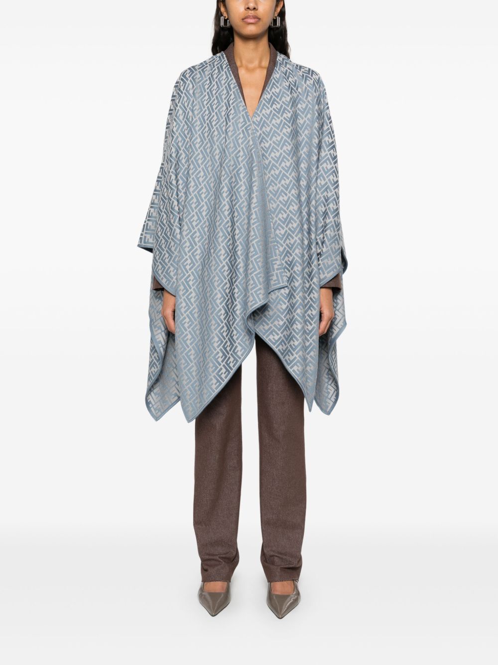Fendi Jackets Blue Cashmere Silk