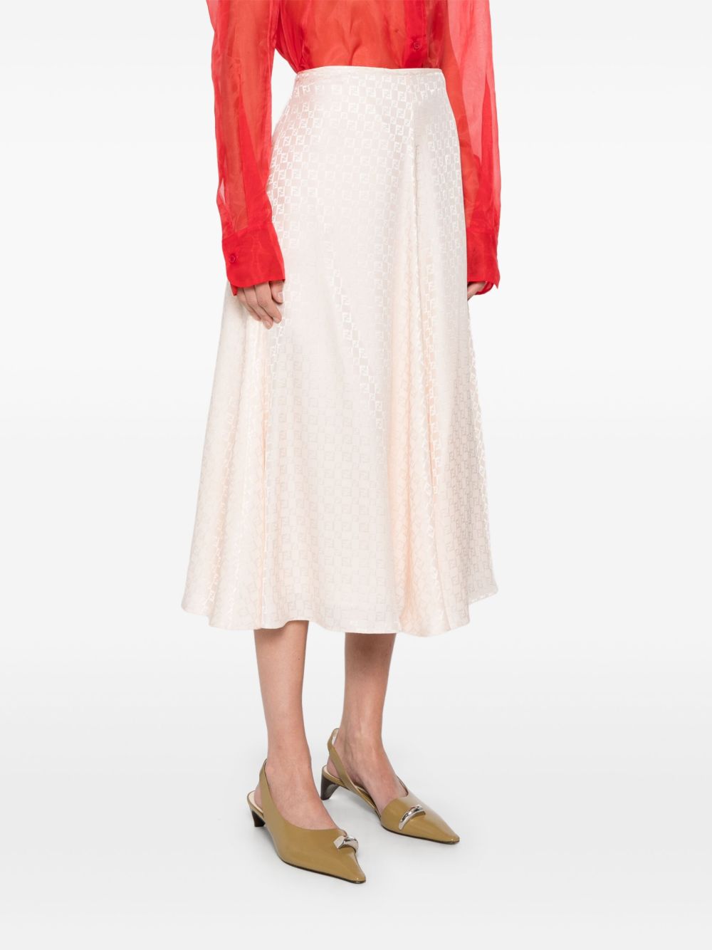 Fendi Skirts Powder Silk