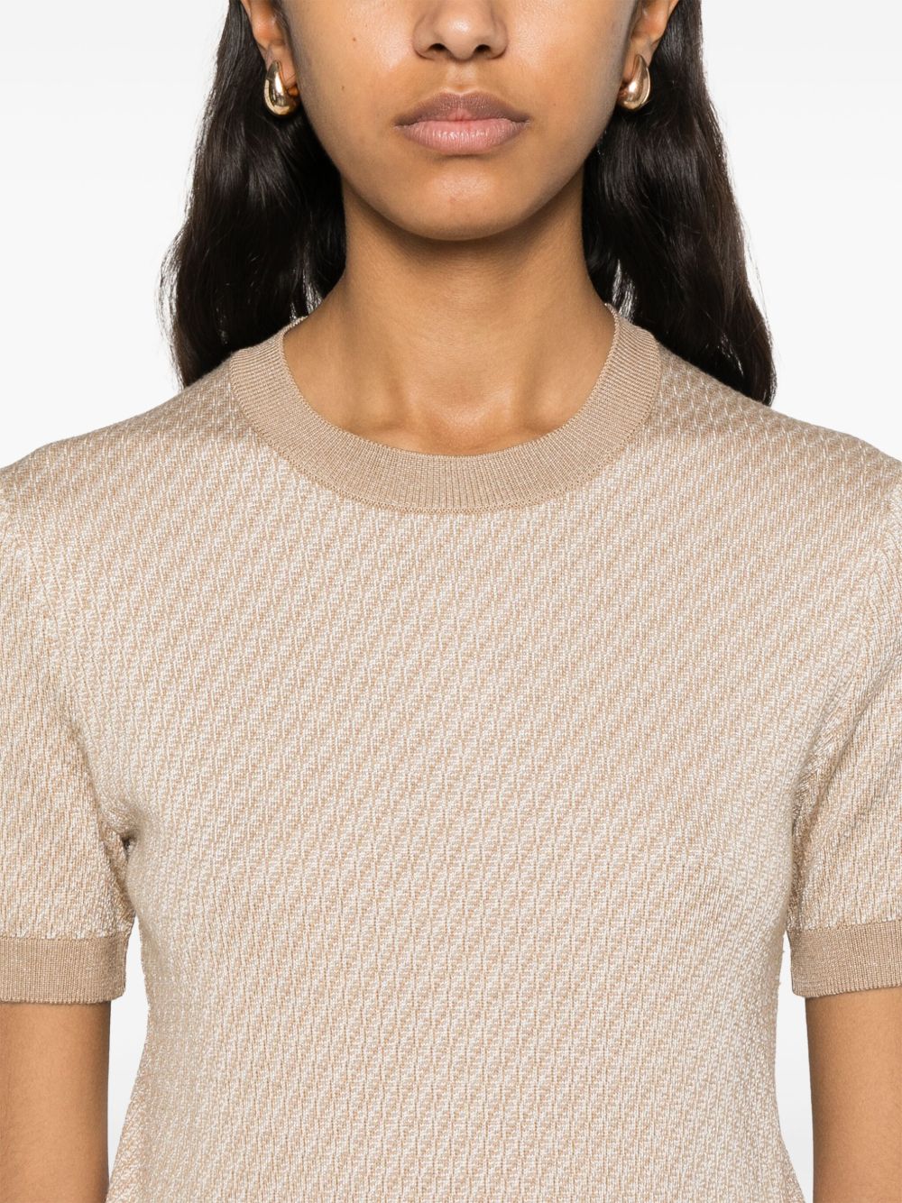 Fendi Sweaters Beige Silk Wool Polyamide