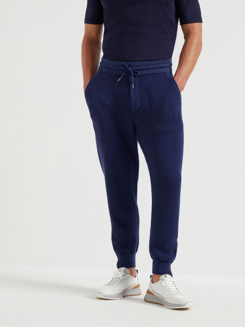 Brunello Cucinelli Trousers Blu Cotton