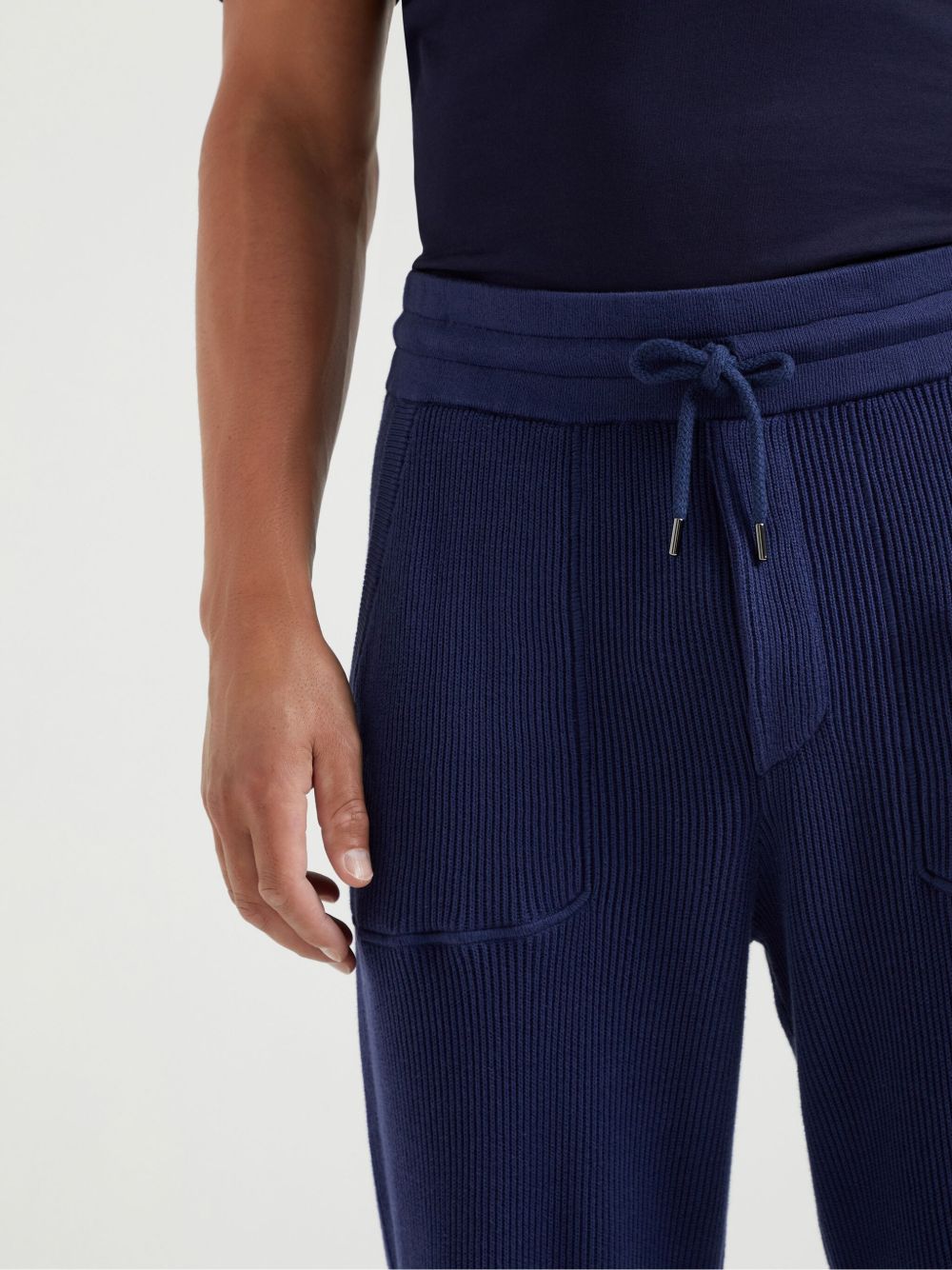 Brunello Cucinelli Trousers Blu Cotton
