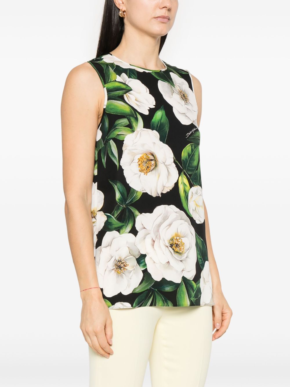 Dolce & Gabbana Top Black Silk Elastane