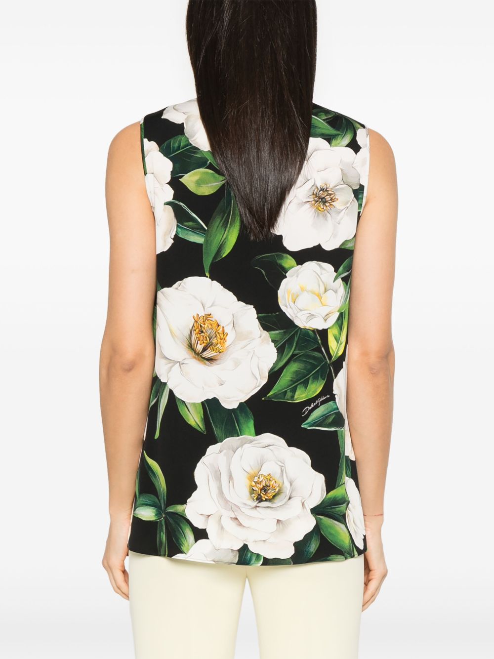 Dolce & Gabbana Top Black Silk Elastane