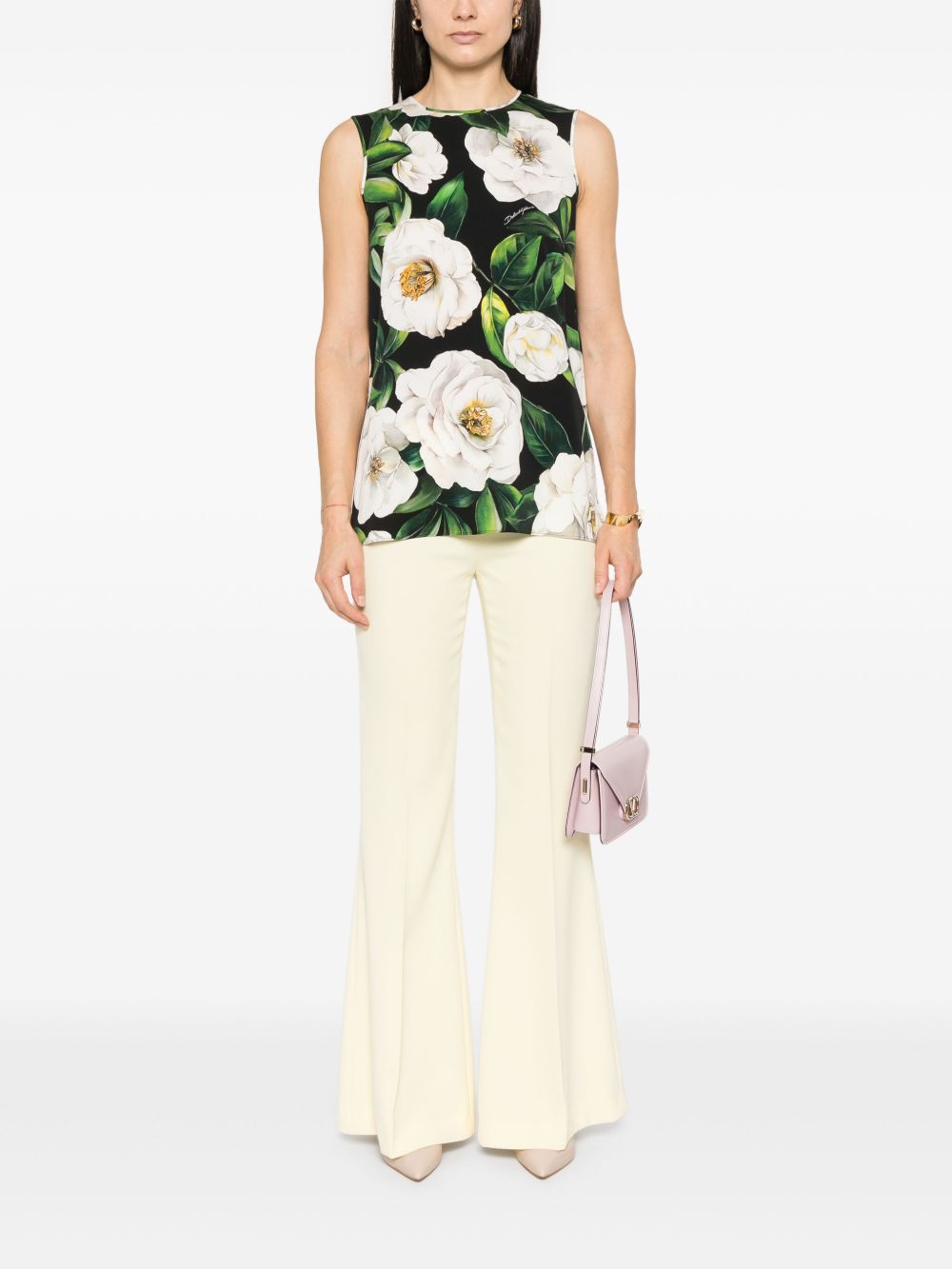 Dolce & Gabbana Top Black Silk Elastane