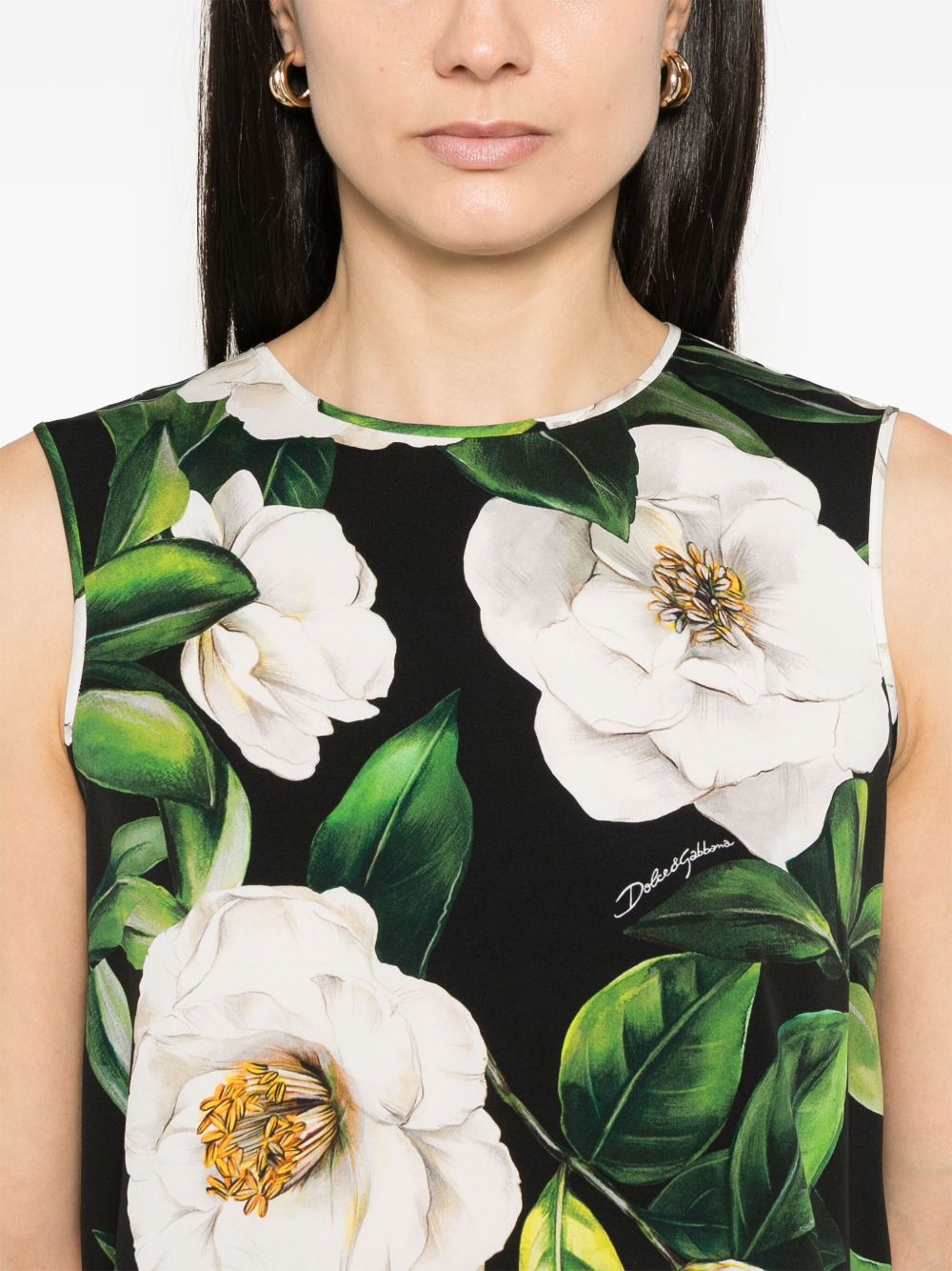 Dolce & Gabbana Top Black Silk Elastane