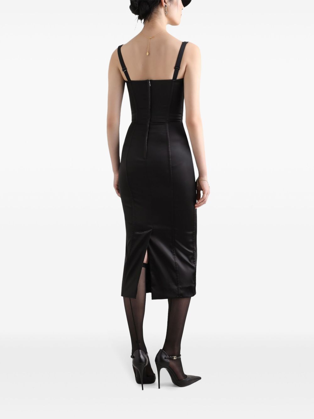 Dolce & Gabbana Dresses Black Acetate Nylon Elastane Silk