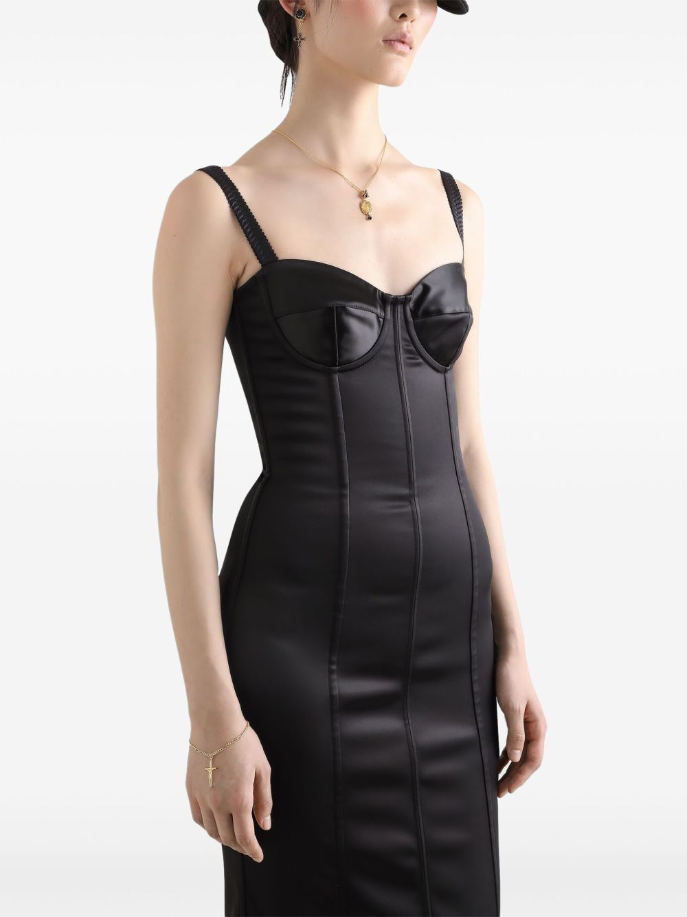 Dolce & Gabbana Dresses Black Acetate Nylon Elastane Silk