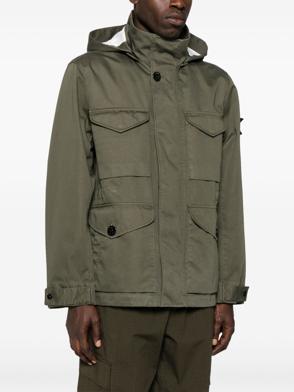 Stone Island Jackets Green Cotton