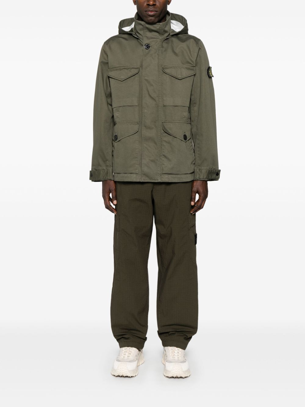 Stone Island Jackets Green Cotton