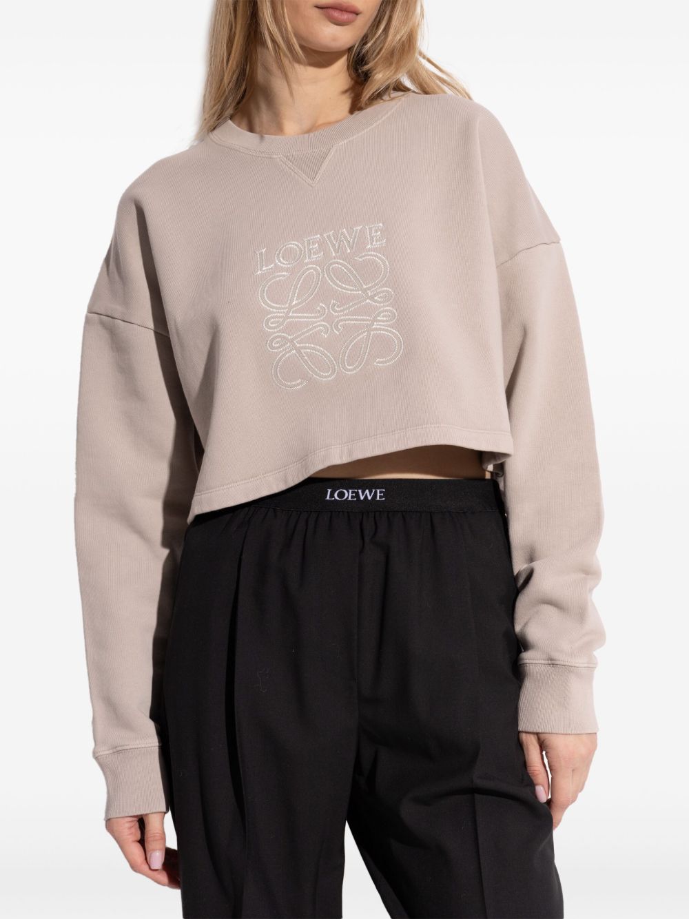 Loewe Sweaters Beige Calf Leather