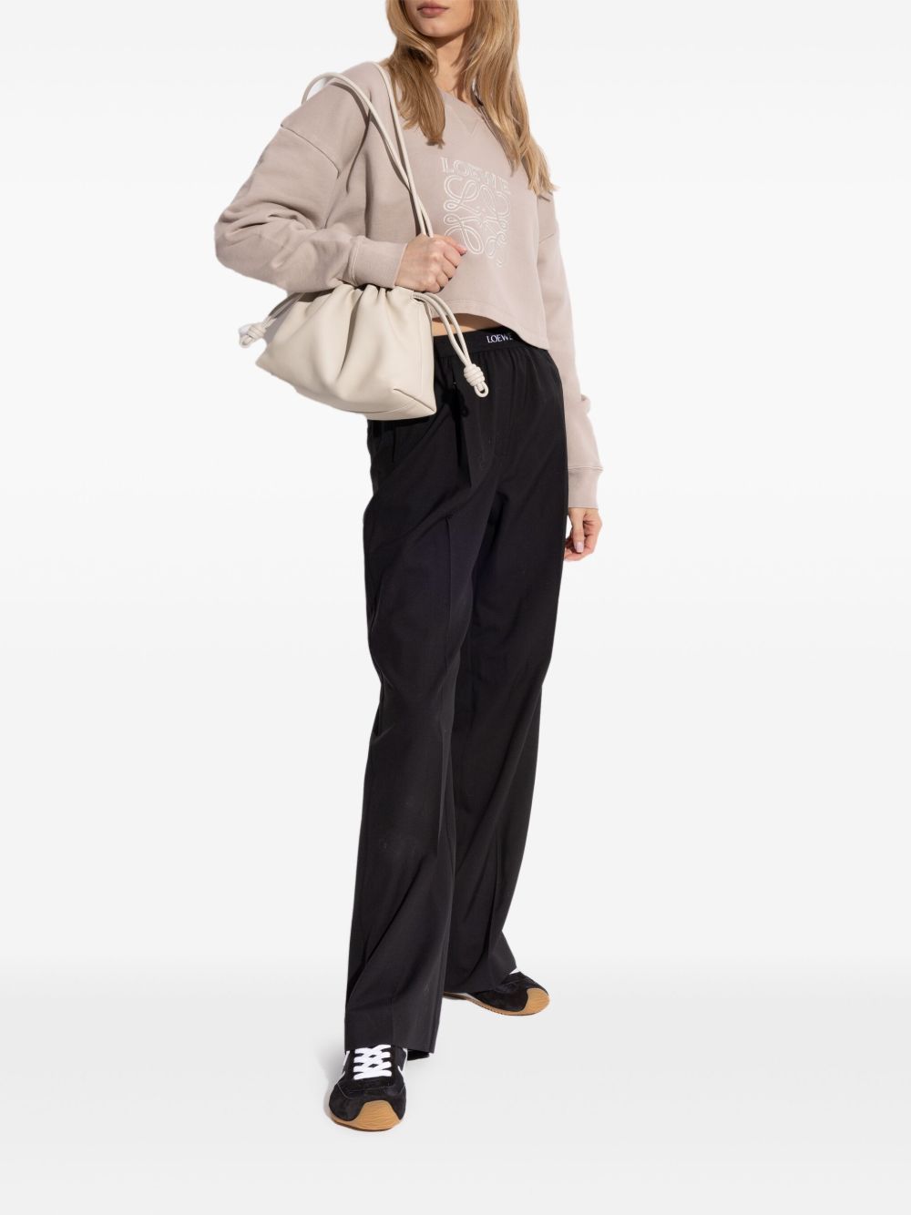 Loewe Sweaters Beige Calf Leather