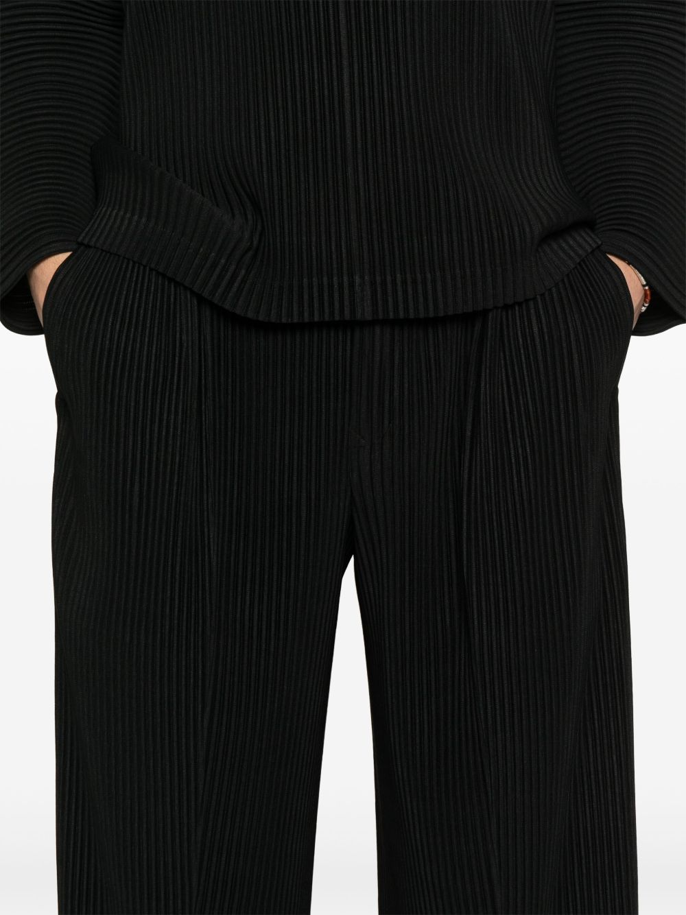 Homme Plisse Issey Miyake Trousers Black Polyester