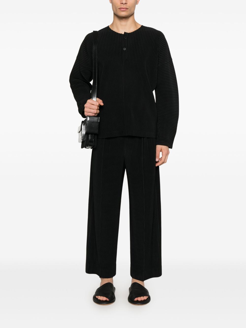 Homme Plisse Issey Miyake Trousers Black Polyester