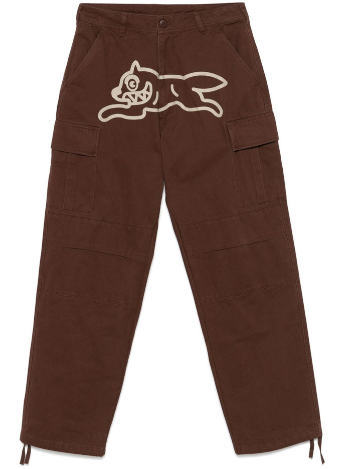 ICECREAM Trousers Brown Cotton