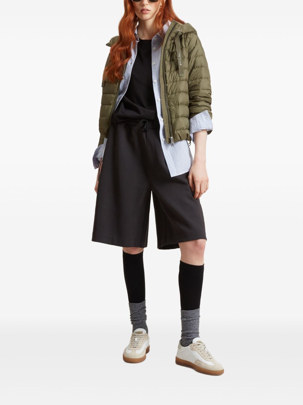 Woolrich Coats Verde Microfibre