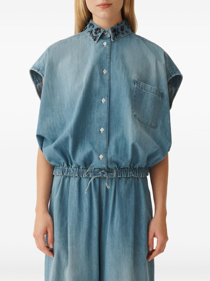 Fabiana Filippi Shirts Clear Blue Fabric
