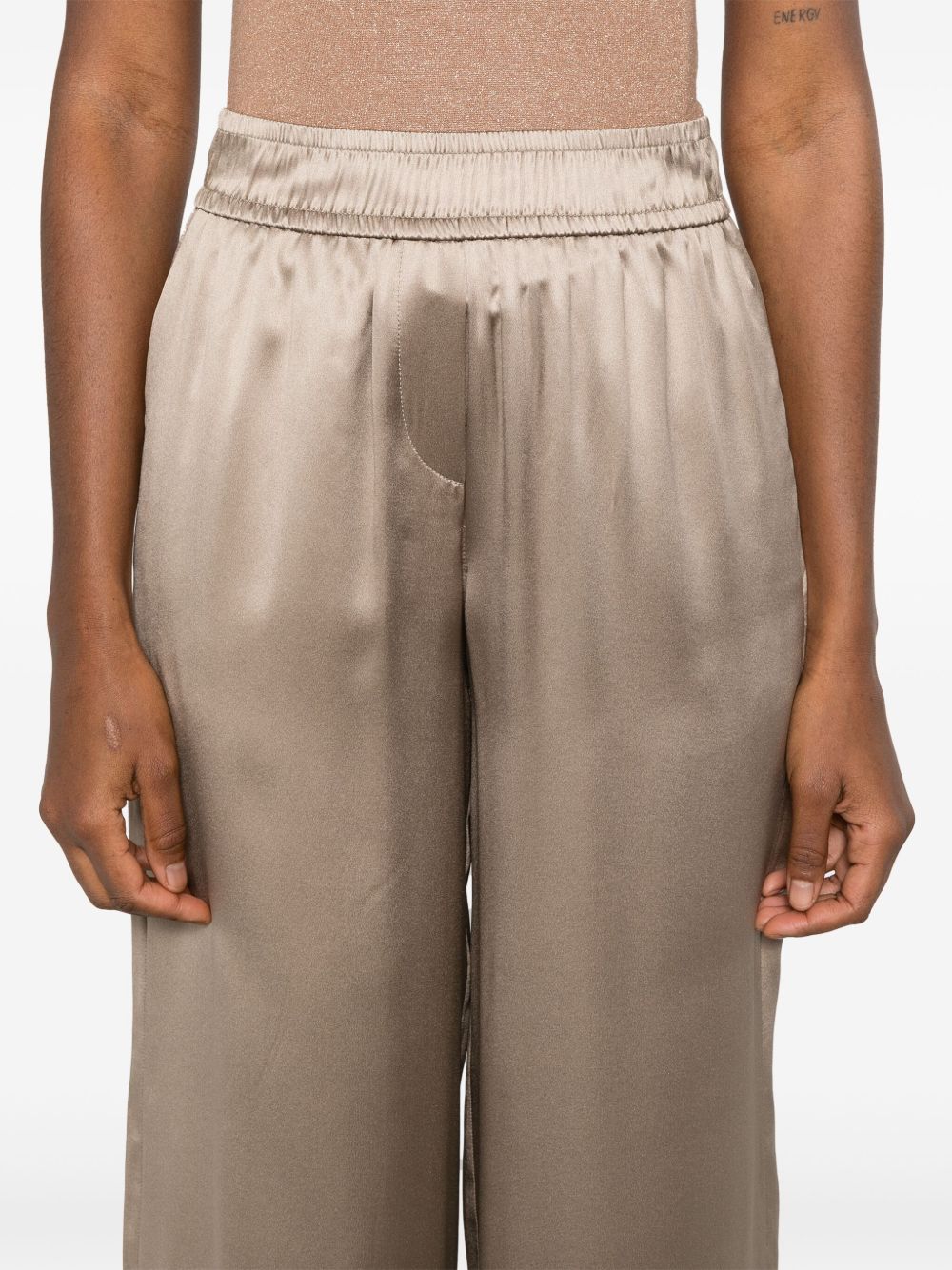 Brunello Cucinelli Trousers Kaki Outer: Silk
