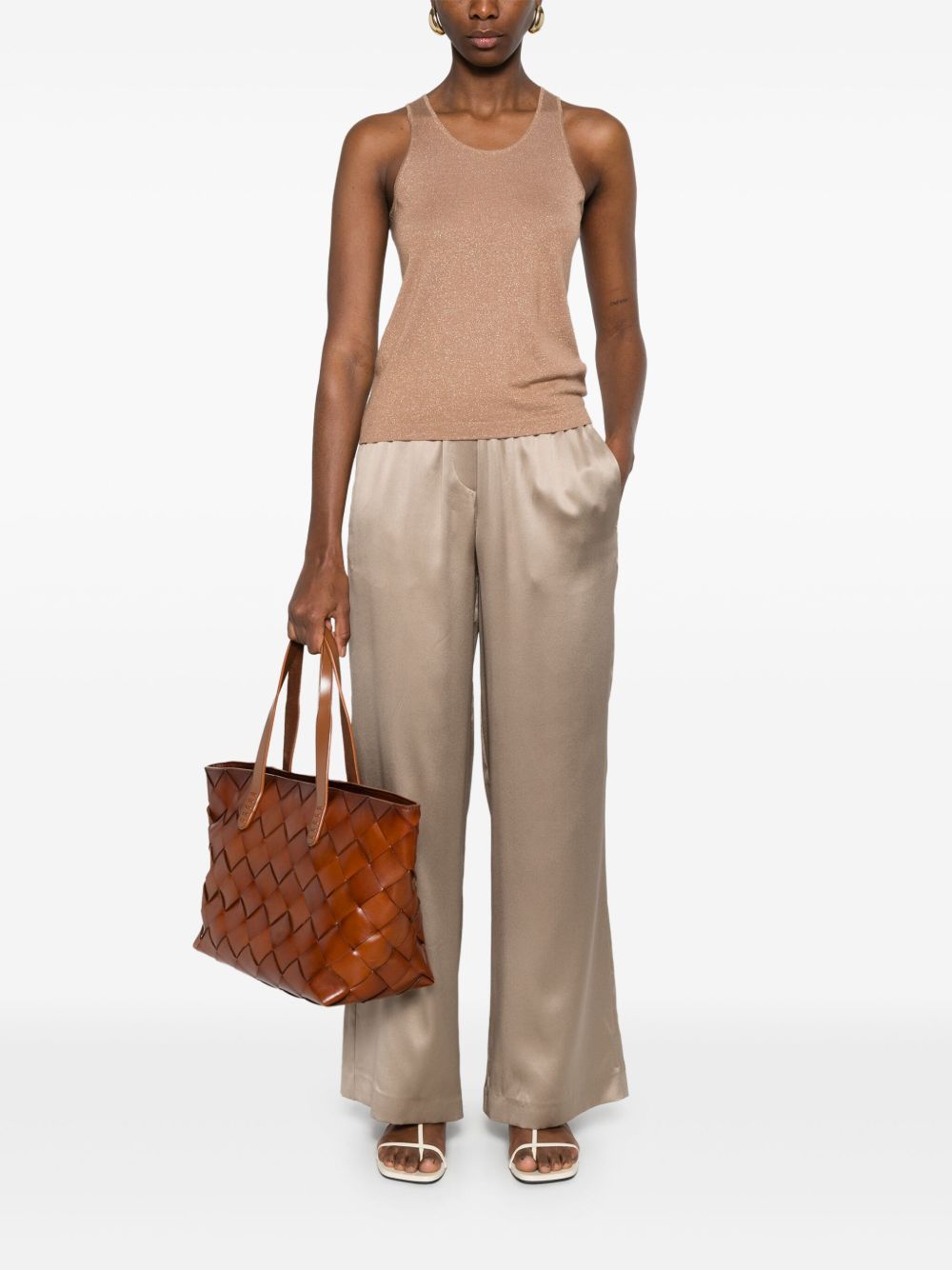 Brunello Cucinelli Trousers Kaki Outer: Silk